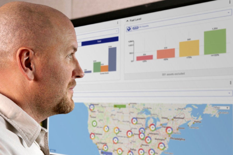 screen showing a map of generators